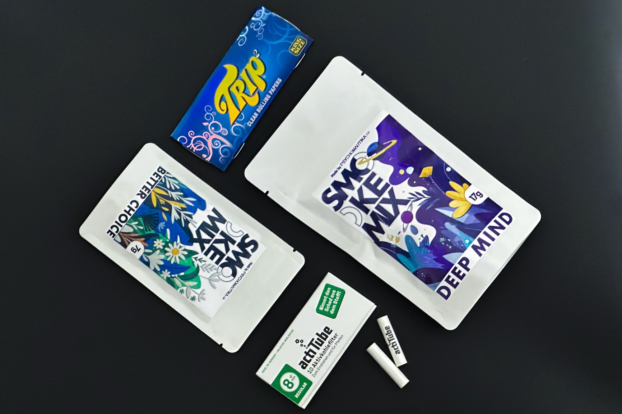 Deep Mind a Better Choice kit s papírky a uhlíkové filtry